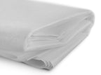 Roll of white TYVEK fabric on a white background