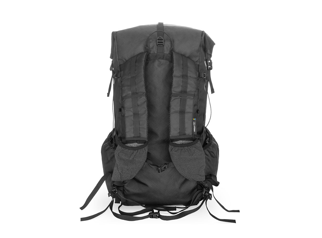 Liteway Gramless 35L ultralight frameless backpack, Back view black