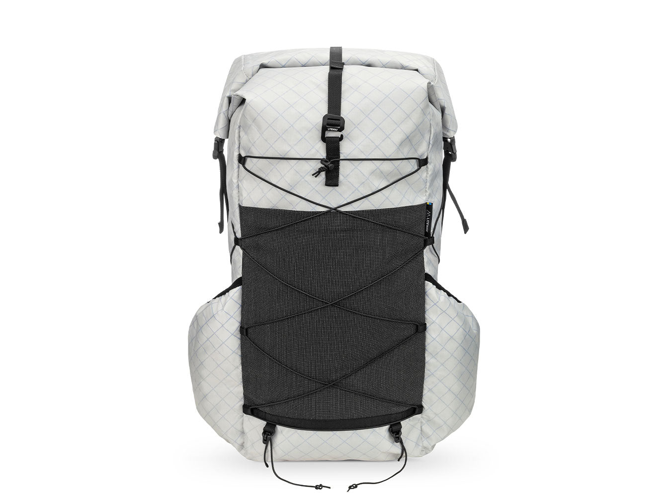 Liteway Gramless 35L ultralight frameless backpack, Front view Silver