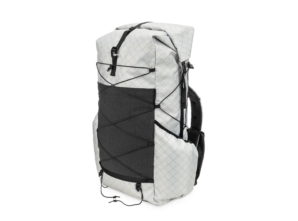 Liteway Gramless 35L ultralight frameless backpack,Side view Silver