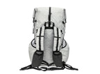 Liteway Gramless 35L ultralight frameless backpack, Back view Silver
