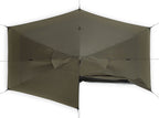 top view of one open door of Liteway Illusion Solo tent pitched