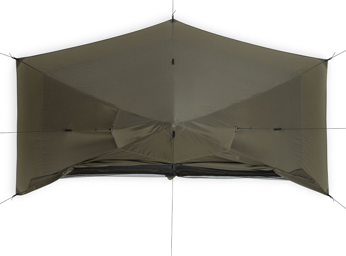 top view of tow open doors of Liteway Illusion Solo tent pitched