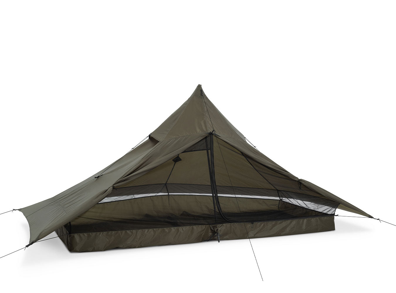 Interior of Liteway Illusion Solo one-person tent showing mesh and living space