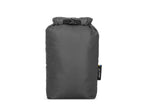 Gray dry bag with a brand logo on a white background