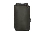Green dry bag with a brand label on a white background